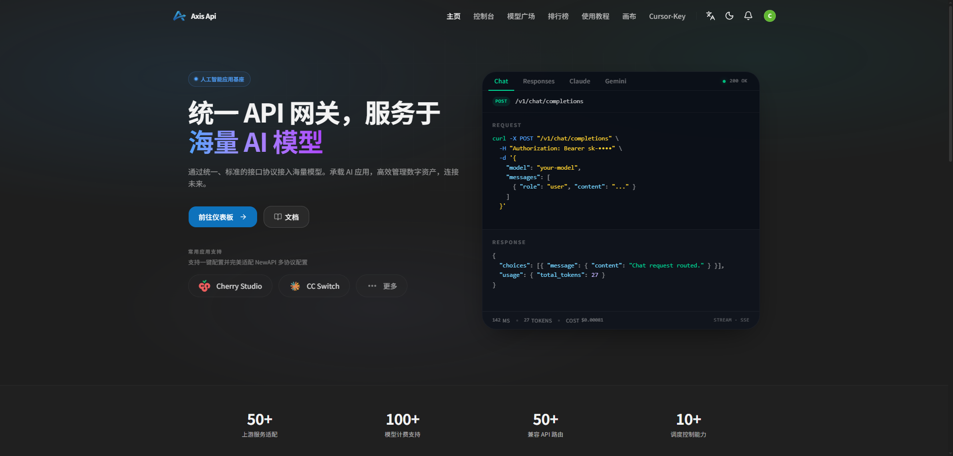 Axis Api 控制台主界面